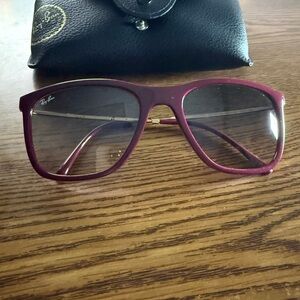 Ray-Ban Maroon Aviator Sunglasses